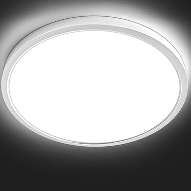 ocioc 25.4cm Plafon LED Techo 20W,5000K Lámpara De Techo,Ultra Delgado Ronda Iluminación Lámparas de techo para Oficina, Pasillo, Cocina, Blanco